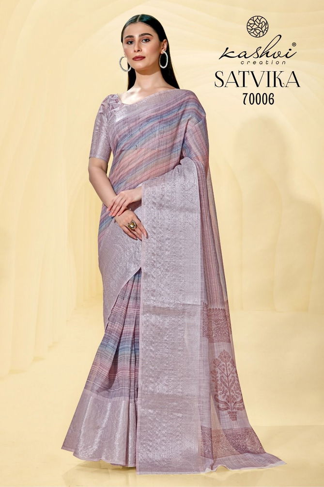 Satvika By Kashvi Printed Sarees Catalog
